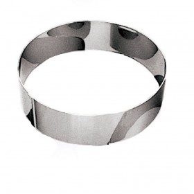 Cercle à vacherin en inox 18/10 - hauteur 6 cm - diamètre 20 cm - A l'unité