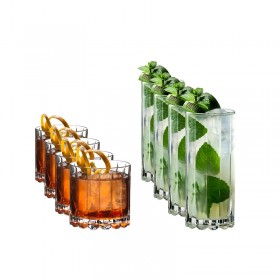 Coffret 4 verres Rocks & 4 verres Highball - Drink Specific Glassware - Riedel