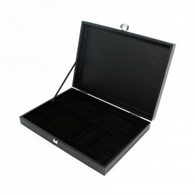 Coffret en bois noir pour ménagère 18 ou 24 pièces