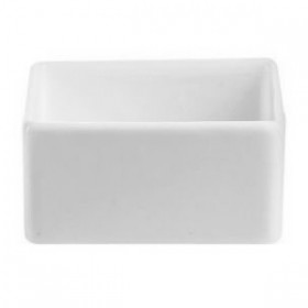 Coupelle carrée 6cl en porcelaine 6 x 6cm blanche