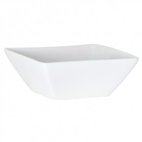 Coupelle en porcelaine carrée blanche 12.4 x 11.3cm - Lot de 6
