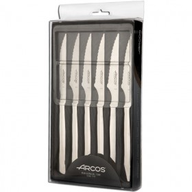 Couteau à steak - lame inox 10cm - Coffret cadeau de 6