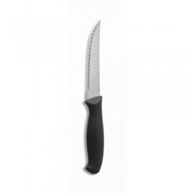 Couteau à steak manche noir 22 cm - Lot de 6