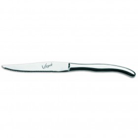 Couteau à steak virgule brillant en inox - Lot de 6