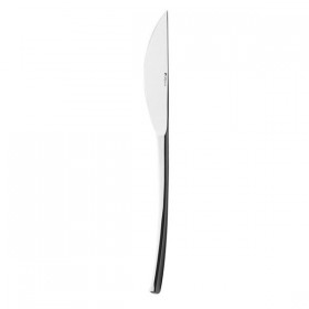 Couteau de table, manche plat, lame scie en inox 18/10 - Lot de 6