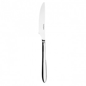Couteau de table, manche plat, lame scie en inox 18/10 de 2,5mm finition miroir - Lot de 6