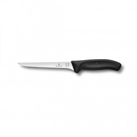 Couteau à désosser lame cambrée 15 cm - manche TPE noir