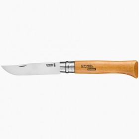 Couteau de poche n°12 manche en bois de hêtre - lame acier au carbone 12cm