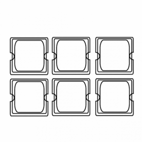 Couvercle GN 1/6 en inox pour référence 181.75 17,6X16cm
