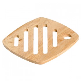 Dessous de plat carré en bois 18cm x 18cm avec trou d'accrochage