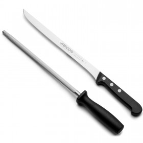 Ensemble couteau à jambon et fusil - coffret cadeau