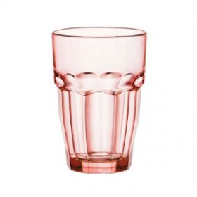 Gobelet forme haute teinté pêche/orange 37cl - Lot de 6