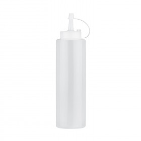 Flacon doseur bec verseur souple blanc 36cl en polyéthylène