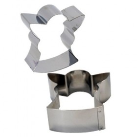 Emporte pièce inox ange - 8 x 7 cm - A l'unité