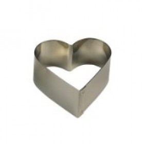 Emporte pièce inox coeur - 6.5 x 6 cm - A l'unité