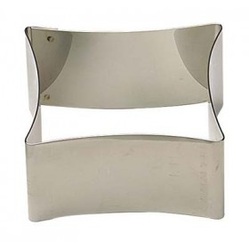 Emporte pièce inox carrée concave - 6 x 6 cm