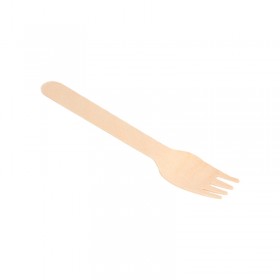 Fourchette en bois écologique 16cm - Lot de 100