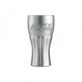 Verre Coca Cola metallic 37cl - Gobelet forme haute - Lot de 6