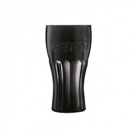  Verre Coca Cola noir 37cl - Gobelet forme haute - Lot de 6