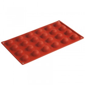 Moule flexible en silicone - 24 demi-sphères