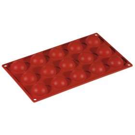 Moule flexible en silicone - 15 petites demi-sphères