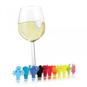 Lot de 12 marque-verres Party People