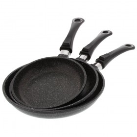 Set de 3 Poêles - Façon Pierre - 20/24/28 cm 