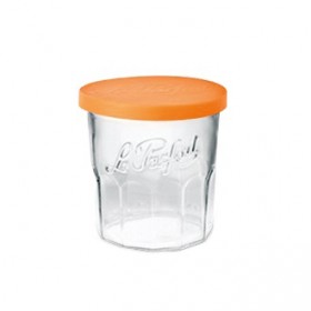 Pots à confiture en verre 324ml couvercle orange 82mm - Lot de 6