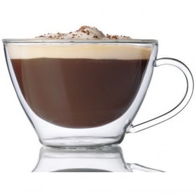 Tasse à café ou à thé en verre 35cl - Lot de 2