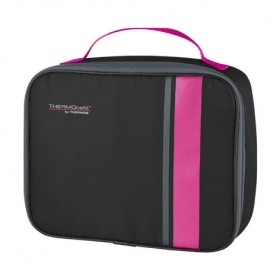 Sac repas isotherme noir et rose