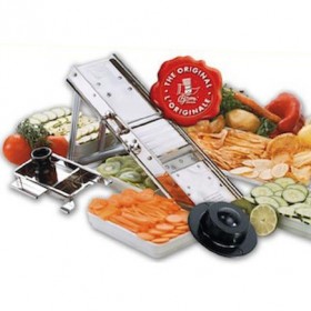 Mandoline professionnelle inox 60 lames sans chariot protecteur 41 x 13.5 x 4.5 cm