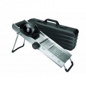 Mandoline inox professionnelle avec chariot protecteur et mallette