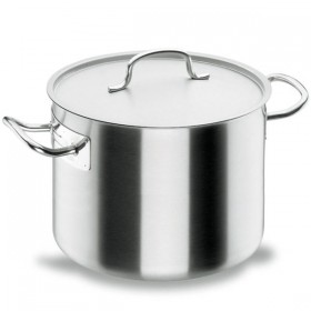 Marmite basse avec couvercle induction inox 18/10 - Ø 20 cm