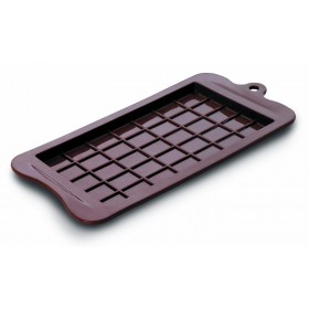 Moule tablette de chocolat silicone marron 18,5 x 9,5 x 1cm