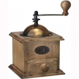 Moulin à café manuel en bois finition antiquaire 21cm