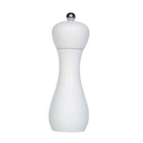Moulin à sel 18cm en plastique blanc