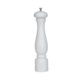 Moulin à sel 32cm en bois laqué blanc