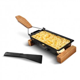 Appareil à raclette - Partyclette fromage - noir support bois
