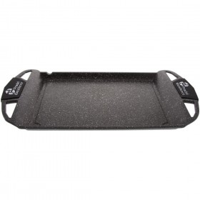 Plancha "façon pierre" fonte d'aluminium 48 x 28cm