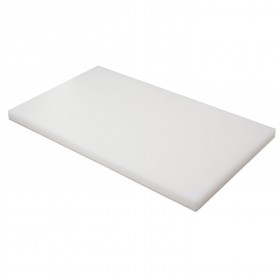 Planche à découper GN 1/1 blanche 53x32,5x2cm en polyéthylène