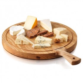 Planche à fromage ronde en bois de chêne ⌀40cm - size L