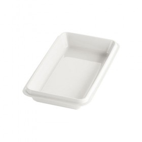 Plat creux rectangulaire GN 1/3 32.5X17.5cm blanc en porcelaine