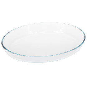 Plat à four ovale en verre 30 x 21cm