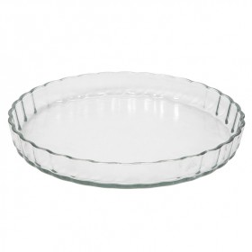 Plat à tarte rond en verre 27 x 3.5cm 