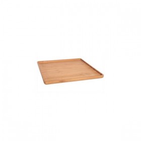 Plateau de service carré en bambou 26 x 26 1,6 cm