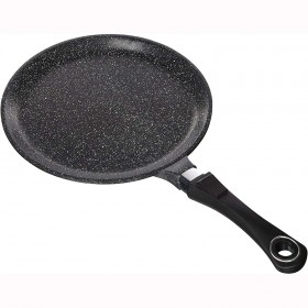 Poêle à crêpes 24 cm façon pierre - en fonte d'aluminium