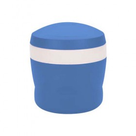 Porte aliment isotherme avec cuillère pliable 24cl bleu