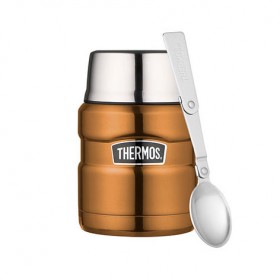 Porte aliment isotherme avec cuillière 47cl cuivre