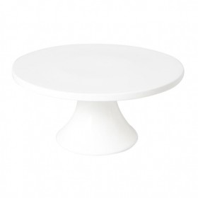 Présentoir à gâteaux porcelaine blanc 1 niveau 20 cm