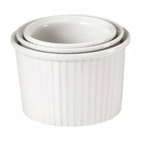 Ramequin haut blanc 11cl / 7cm en porcelaine - Lot de 12